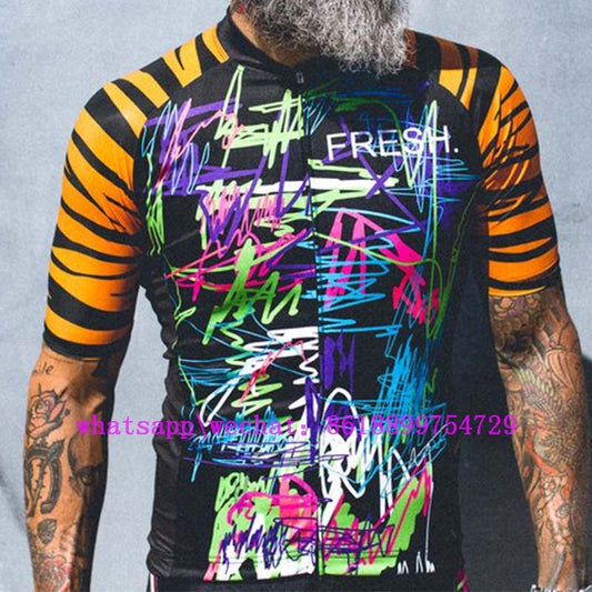 Short Sleeve Cycling Jersey Breathable Summer Shirts Men Maillot Cycliste Pro Ciclismo Hombre Verano Outdoor Sport Kit Tops Wear