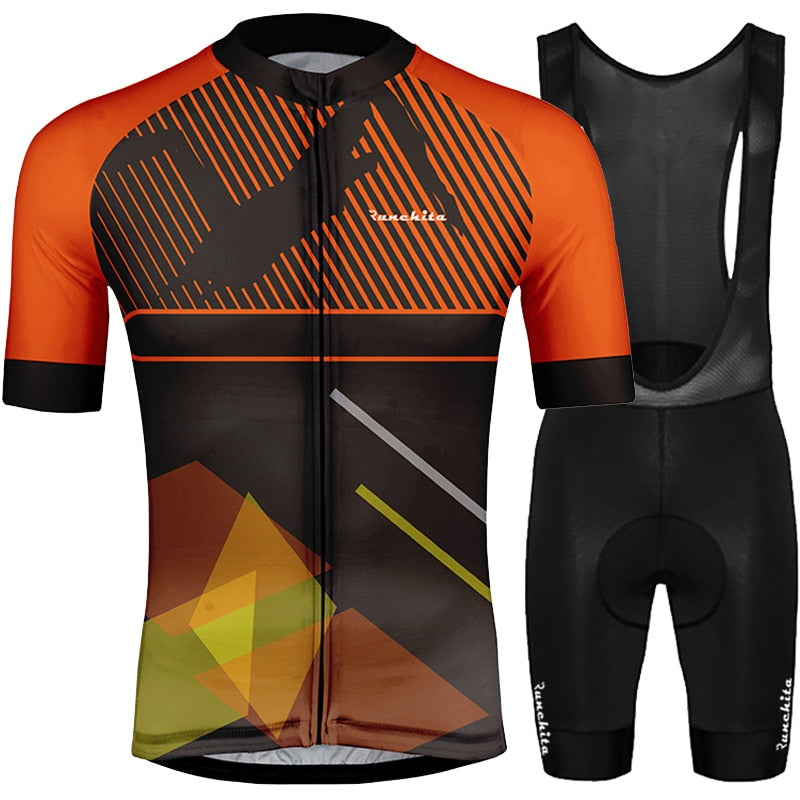 Maillot ciclismo hombre verano RUNCHITA 2019 MTB training contest pro cycling jersey summer short sleeve set Bicycle Sport Wear