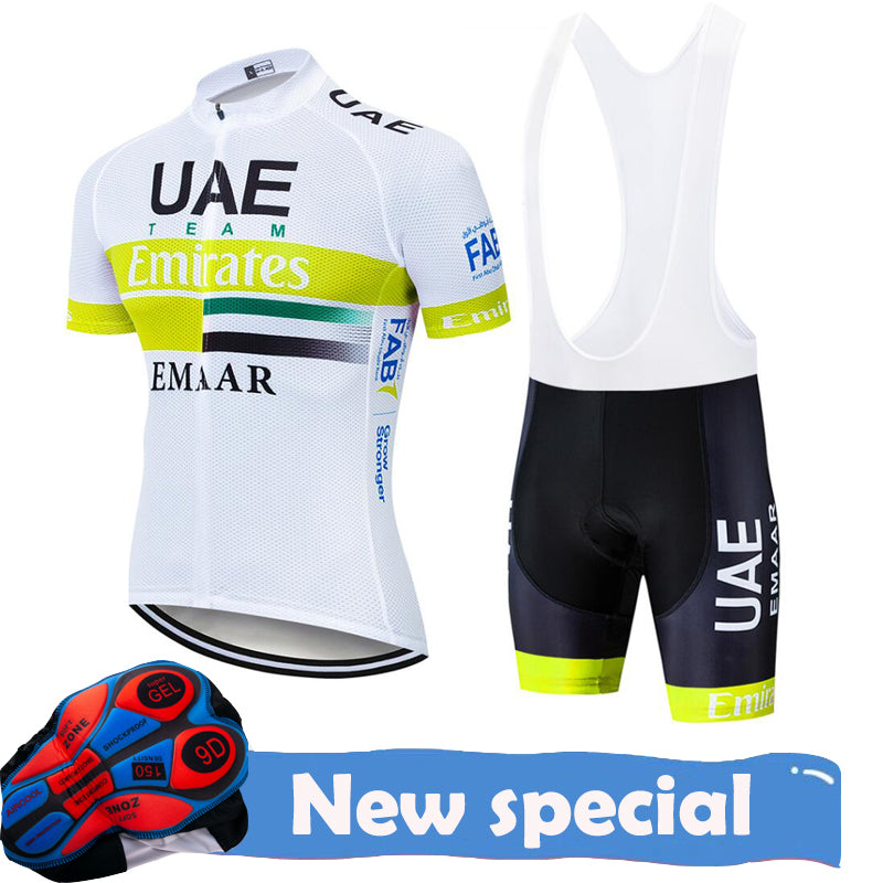 Team UAE Cycling Jerseys Bike Wear clothes Quick-Dry bib gel Sets Clothing Ropa Ciclismo uniformes Maillot Sport Wear