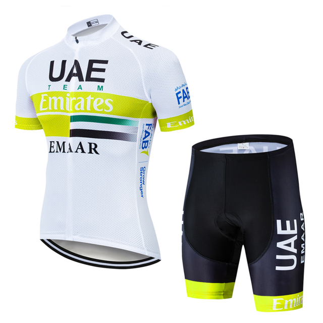 Team UAE Cycling Jerseys Bike Wear clothes Quick-Dry bib gel Sets Clothing Ropa Ciclismo uniformes Maillot Sport Wear