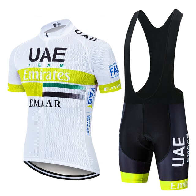 Team UAE Cycling Jerseys Bike Wear clothes Quick-Dry bib gel Sets Clothing Ropa Ciclismo uniformes Maillot Sport Wear