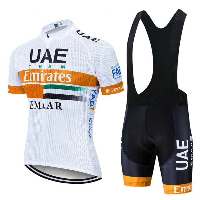 Team UAE Cycling Jerseys Bike Wear clothes Quick-Dry bib gel Sets Clothing Ropa Ciclismo uniformes Maillot Sport Wear