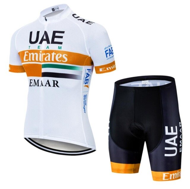 Team UAE Cycling Jerseys Bike Wear clothes Quick-Dry bib gel Sets Clothing Ropa Ciclismo uniformes Maillot Sport Wear