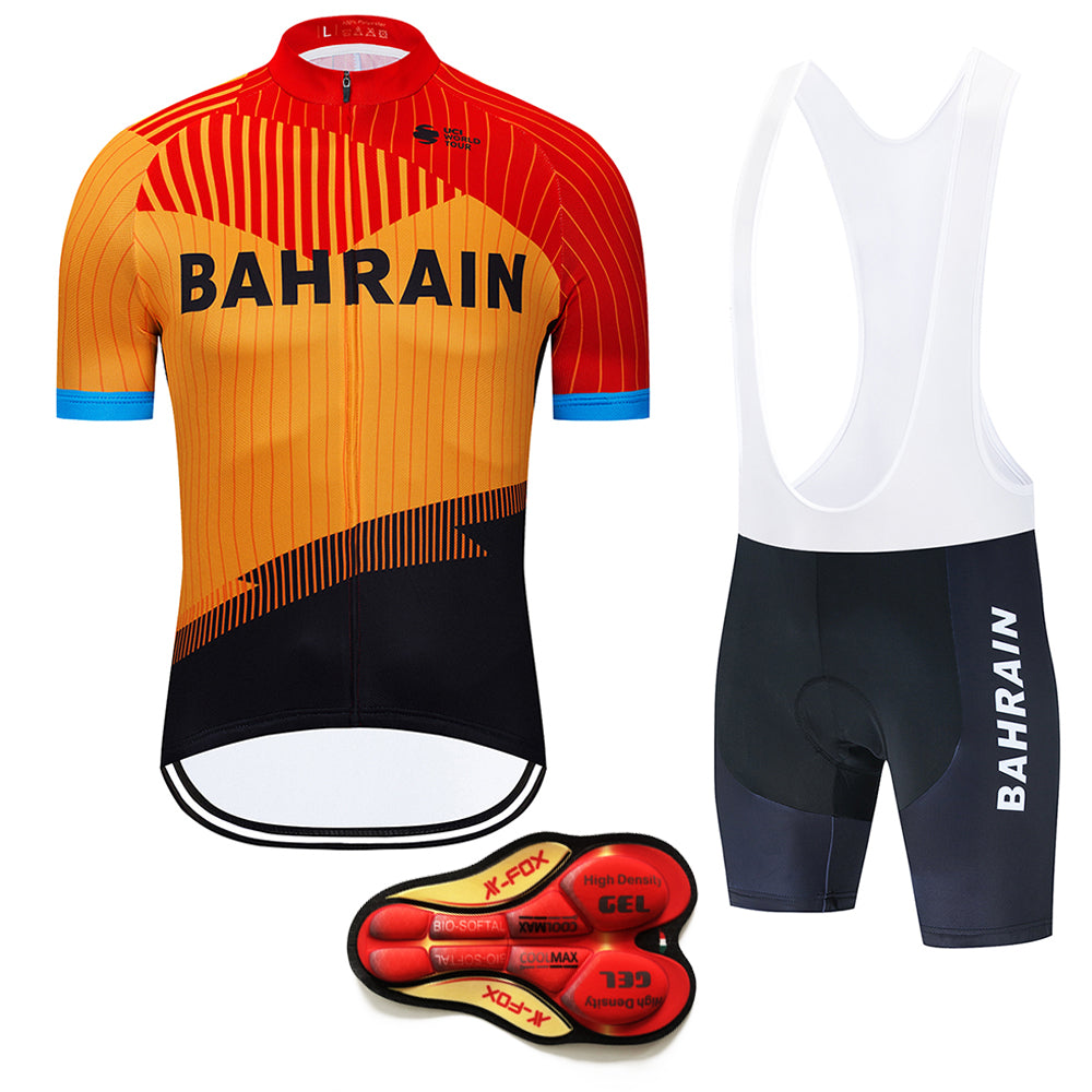 Team BAHRAIN Cycling Jerseys Bike Wear Clothes Quick-Dry Bib Gel Sets Clothing Ropa Ciclismo Uniformes Maillot Sport Wear