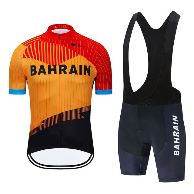 Team BAHRAIN Cycling Jerseys Bike Wear Clothes Quick-Dry Bib Gel Sets Clothing Ropa Ciclismo Uniformes Maillot Sport Wear