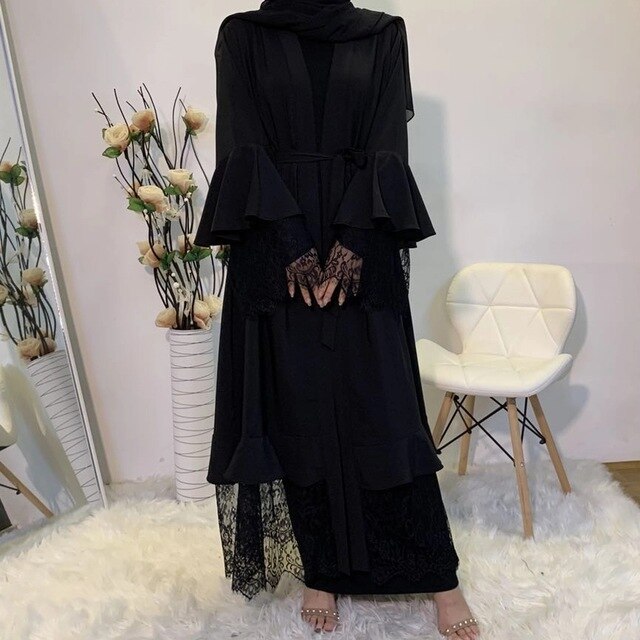 Eid Mubarek Kaftan Abaya Dubai Kimono Cardigan Hijab Muslim Dress Islam Clothing Abayas For Women Caftan Marocain Robe Femme
