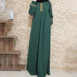 2020 New Women's Fashion Muslim Dress Vintage Islamic Loose Clothing Elegant Dubai Turkish Long Sleeve Party Dresses
