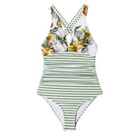 CUPSHE Black Leopard V-neck One-Piece Swimsuit Sexy Crisscross Back Women Monokini 2021 New Girls Beach Bathing Suits Swimwear