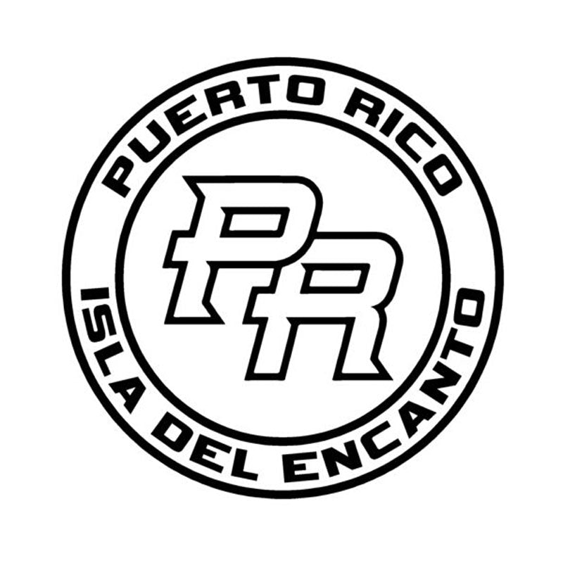 14.1CM*14.1CM Character Letter PUERTO RICO ISLA DEL ENCANTO Vinyl Car Stickers C5-0958