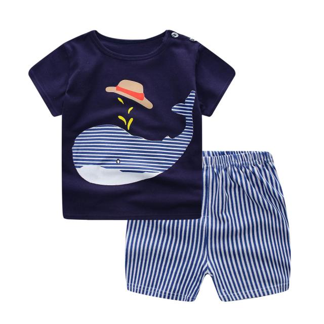 Brand Cotton Baby Boy Sets Leisure Sports Baby Boy T-shirt with Shorts Sets - Toddler Baby Boy Clothing