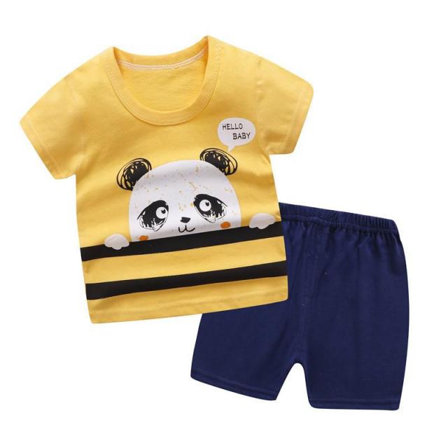 Brand Cotton Baby Boy Sets Leisure Sports Baby Boy T-shirt with Shorts Sets - Toddler Baby Boy Clothing