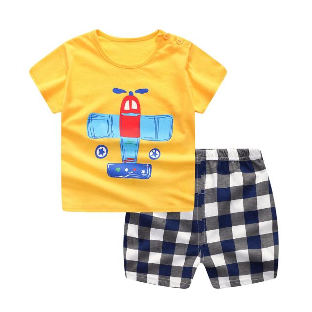 Brand Cotton Baby Boy Sets Leisure Sports Baby Boy T-shirt with Shorts Sets - Toddler Baby Boy Clothing