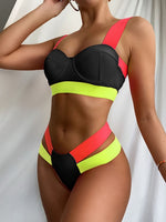 Sexy Patchwork Bikini 2023 Women Swimsuit Push Up Brazilian Swimwear Bathing Suit Female Summer BeachWear Biquini Swimming Thong