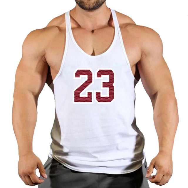 New brand men's fitness clothing gym stringing vests men's bodybuilding vests workout undershirts running sleeveless shirts