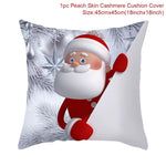 HUIRAN Snowman Cushion Cover Merry Christmas Decorations For Home Navidad 2021 Xmas Gift Christmas Ornaments New Year 2022