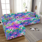 Flamingo Elastic Sofa Covers for Living Room Stretch Tropical Leaves Slipcovers Couch Cover L Shape Funda de sofá de esquina