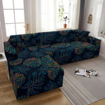 Flamingo Elastic Sofa Covers for Living Room Stretch Tropical Leaves Slipcovers Couch Cover L Shape Funda de sofá de esquina