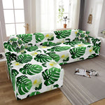 Flamingo Elastic Sofa Covers for Living Room Stretch Tropical Leaves Slipcovers Couch Cover L Shape Funda de sofá de esquina