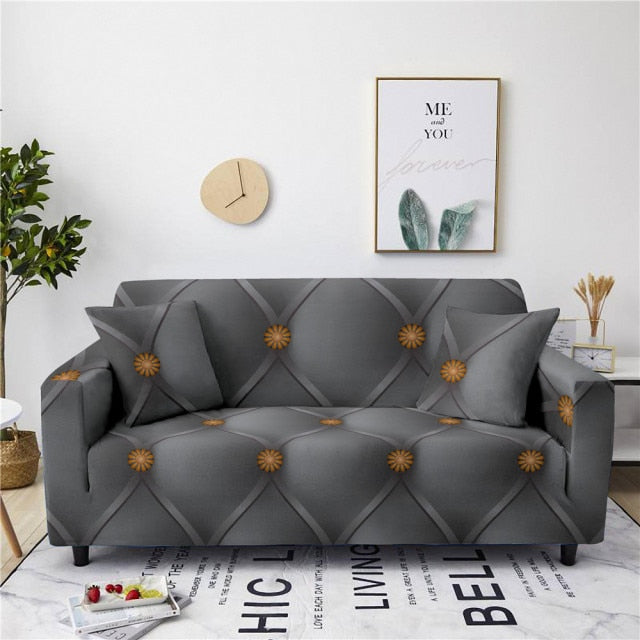 Christmas Floral Red Stretch Sofa Cover Living Room All Inclusive Anti-Dirty Slipcover Furniture Protector Elastic Couch Cover