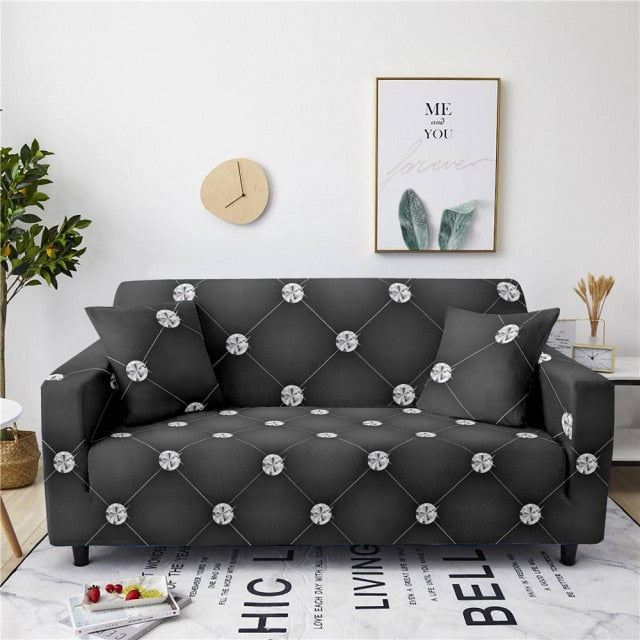 Christmas Floral Red Stretch Sofa Cover Living Room All Inclusive Anti-Dirty Slipcover Furniture Protector Elastic Couch Cover
