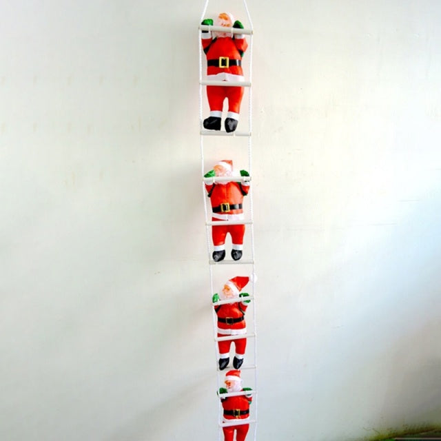 2022 Gift Electric Climbing Ladder Santa Claus Christmas Ornament Decoration For Home Christmas Tree Hanging Decor With Music