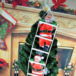 2022 Gift Electric Climbing Ladder Santa Claus Christmas Ornament Decoration For Home Christmas Tree Hanging Decor With Music