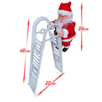 2022 Gift Electric Climbing Ladder Santa Claus Christmas Ornament Decoration For Home Christmas Tree Hanging Decor With Music