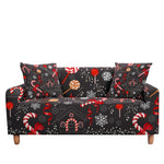 Christmas Stretch Sofa Cover Elastic Couch Cover Case for Corner Sectional Sofa funda de sofá L Shape Sofa Santa Claus Printed
