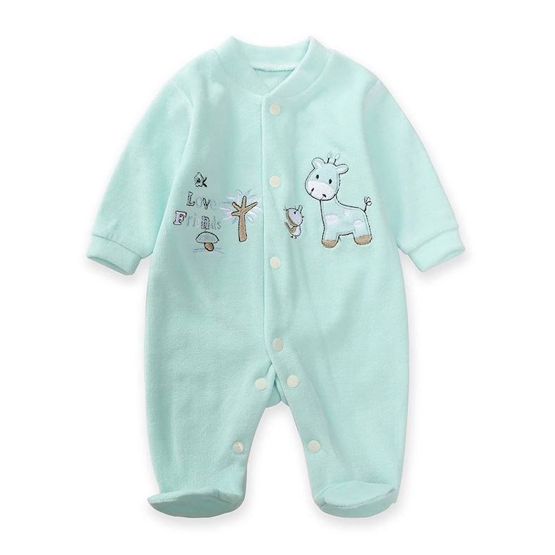 New Trending Baby Girls Rompers Clothing Pink Cartoon Baby Girls Clothes - One Pieces Pajamas Fleece Jumpsuit Costume