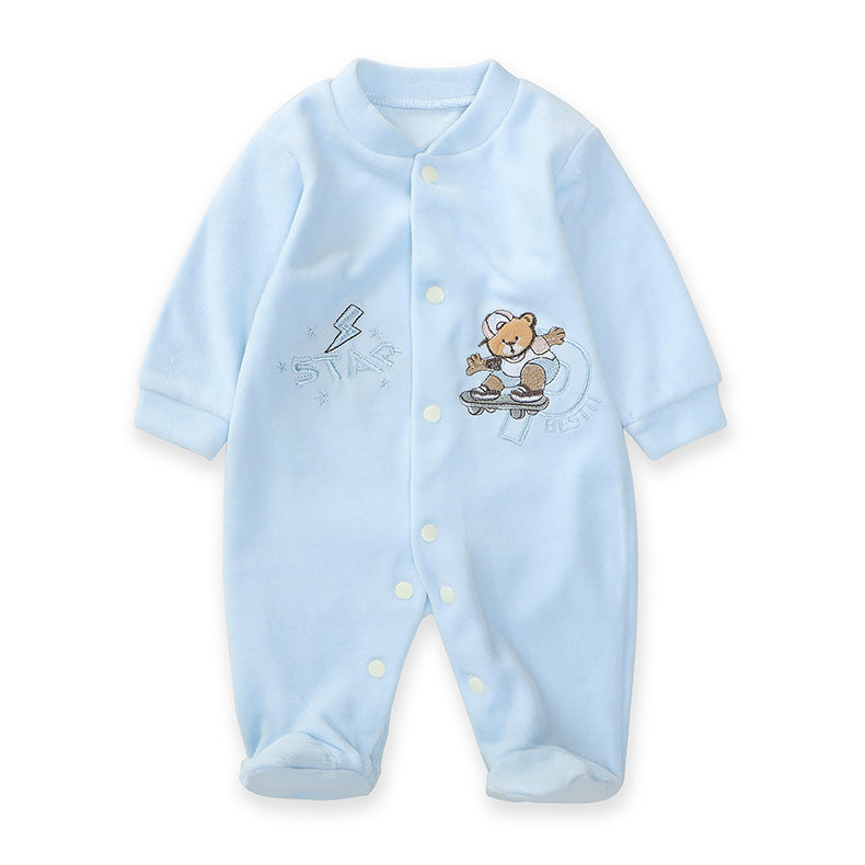 New Trending Baby Girls Rompers Clothing Pink Cartoon Baby Girls Clothes - One Pieces Pajamas Fleece Jumpsuit Costume