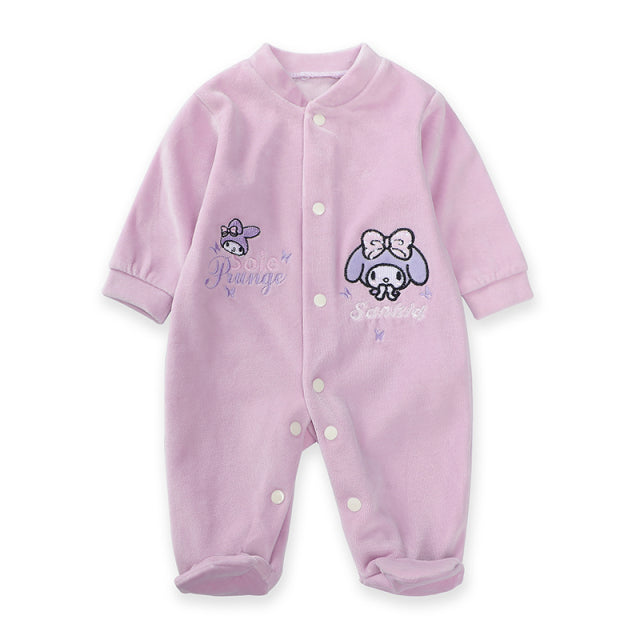 New Trending Baby Girls Rompers Clothing Pink Cartoon Baby Girls Clothes - One Pieces Pajamas Fleece Jumpsuit Costume
