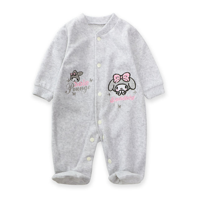 New Trending Baby Girls Rompers Clothing Pink Cartoon Baby Girls Clothes - One Pieces Pajamas Fleece Jumpsuit Costume