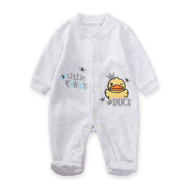 New Trending Baby Girls Rompers Clothing Pink Cartoon Baby Girls Clothes - One Pieces Pajamas Fleece Jumpsuit Costume