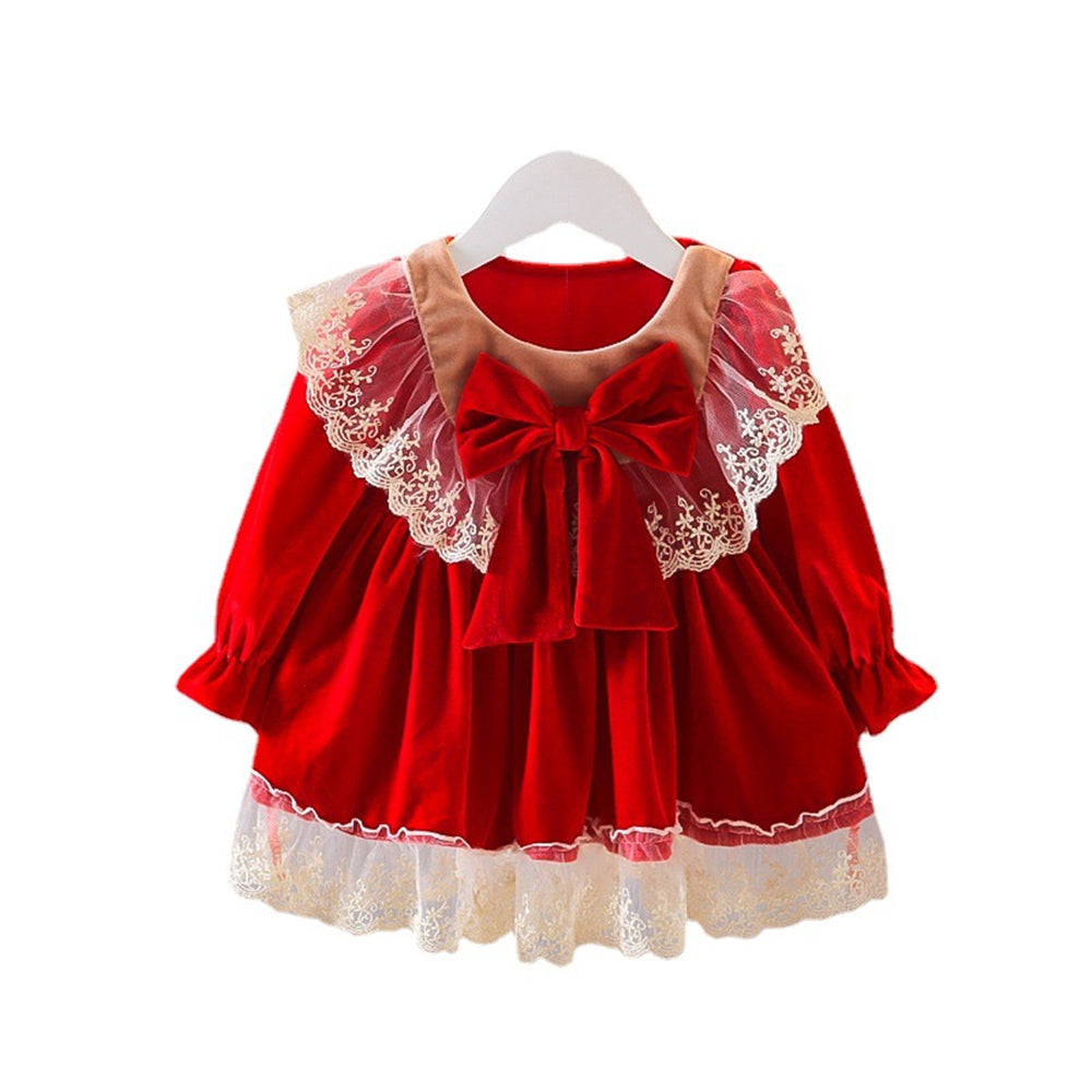 Popular Toddler Girls Dress Clothes Dresses for Girls - Long Sleeve 1st Birthday Clothing Outfits Toddler Girl Clothes