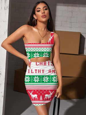 SOMEPET New Year Dress Women Santa Claus Vestido Sexy Snowflake Hollow out Dresses Christmas Bodycon Dress Womens Clothing