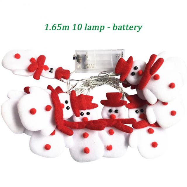 Snowman Led Lights String Christmas Garland Curtain Light Xmas Light Christmas Decor For Home Holiday Decorative New Year Lamp