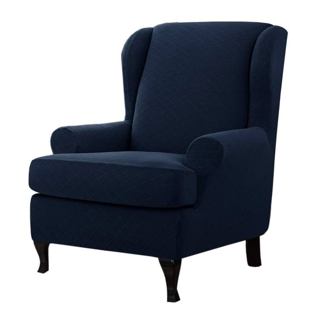 Waterproof Sloping Arm Back Chair Cover Elastic Armchair Wingback Wing Sofa Back Chair Cover Stretch Protector