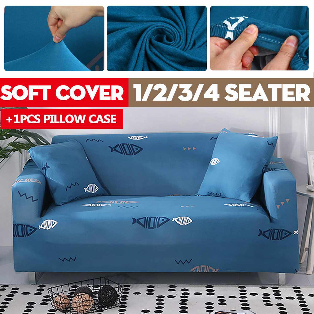 1/2/3/4 Seater Elastic Sofa Covers Stretch Sofa Slipcover For Living Room Sofa Chair Couch Cover Home Decor With Pillow Covers