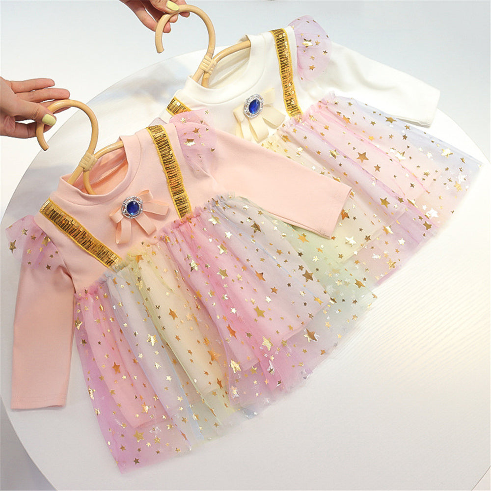 Popular Toddler Girls Dress Clothes Dresses for Girls - Long Sleeve 1st Birthday Clothing Outfits Toddler Girl Clothes