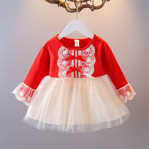 Popular Toddler Girls Dress Clothes Dresses for Girls - Long Sleeve 1st Birthday Clothing Outfits Toddler Girl Clothes