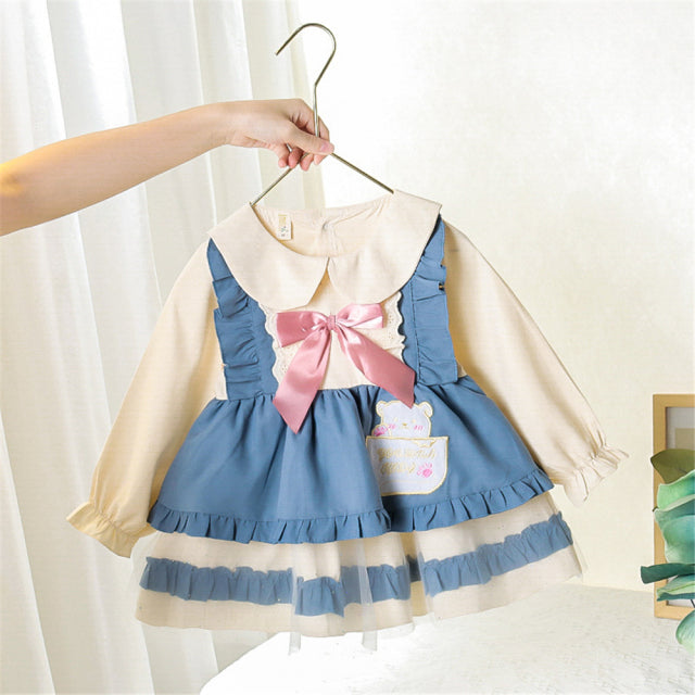 Popular Toddler Girls Dress Clothes Dresses for Girls - Long Sleeve 1st Birthday Clothing Outfits Toddler Girl Clothes