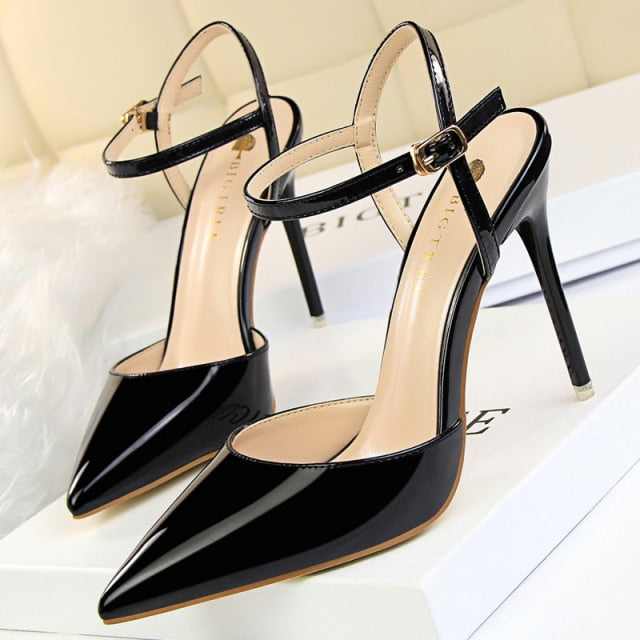 BIGTREE Shoes Patent Leather Heels 2022 Fashion Woman Pumps Stiletto Women Shoes Sexy Party Shoes Women High Heels 12 Colour