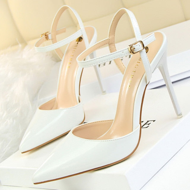 BIGTREE Shoes Patent Leather Heels 2022 Fashion Woman Pumps Stiletto Women Shoes Sexy Party Shoes Women High Heels 12 Colour