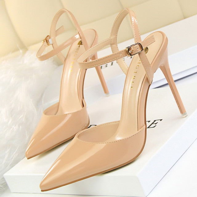 BIGTREE Shoes Patent Leather Heels 2022 Fashion Woman Pumps Stiletto Women Shoes Sexy Party Shoes Women High Heels 12 Colour