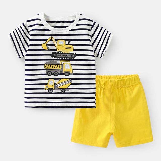Brand Cotton Baby Boy Sets Leisure Sports Baby Boy T-shirt with Shorts Sets - Toddler Baby Boy Clothing