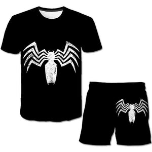 Superhero T-Shirt Costume Hulk - Spiderman Kids Boys Clothes Anime Costume Children Tops + Shorts Set 4, 5, 6, 9, 10, 11-14 Year