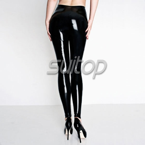 best seller latex  tight pants for lady RUBBER SUITOP