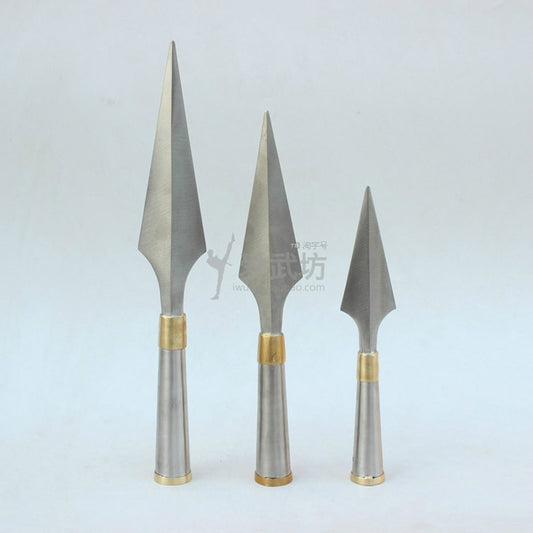 Red-tasselled spear head stainless steel wushu weapon Martial arts performance kung fu 23cm,30cm,35cm