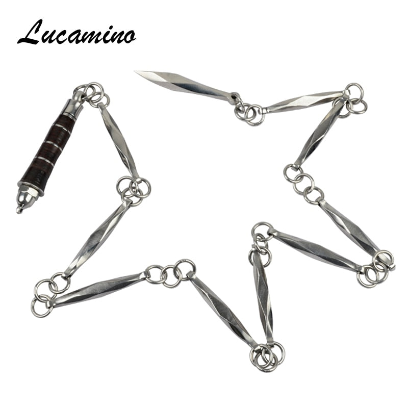 Hot stainless steel nine-section wu shu whip martial arts performing combat eight edges 9-section sanderswood whip cold weapon