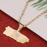 Puerto Rico Map Pendant Necklaces For Women Girl Puerto Ricans Map Jewelry Itmes